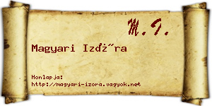 Magyari Izóra névjegykártya